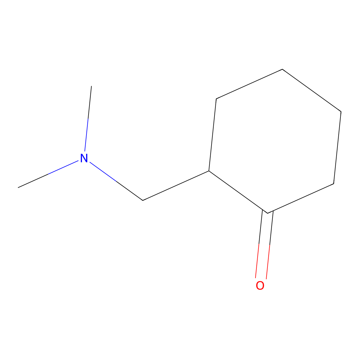 2-((Dimethylamino)methyl)cyclohexanone molecular structure, CAS 15409-60-6