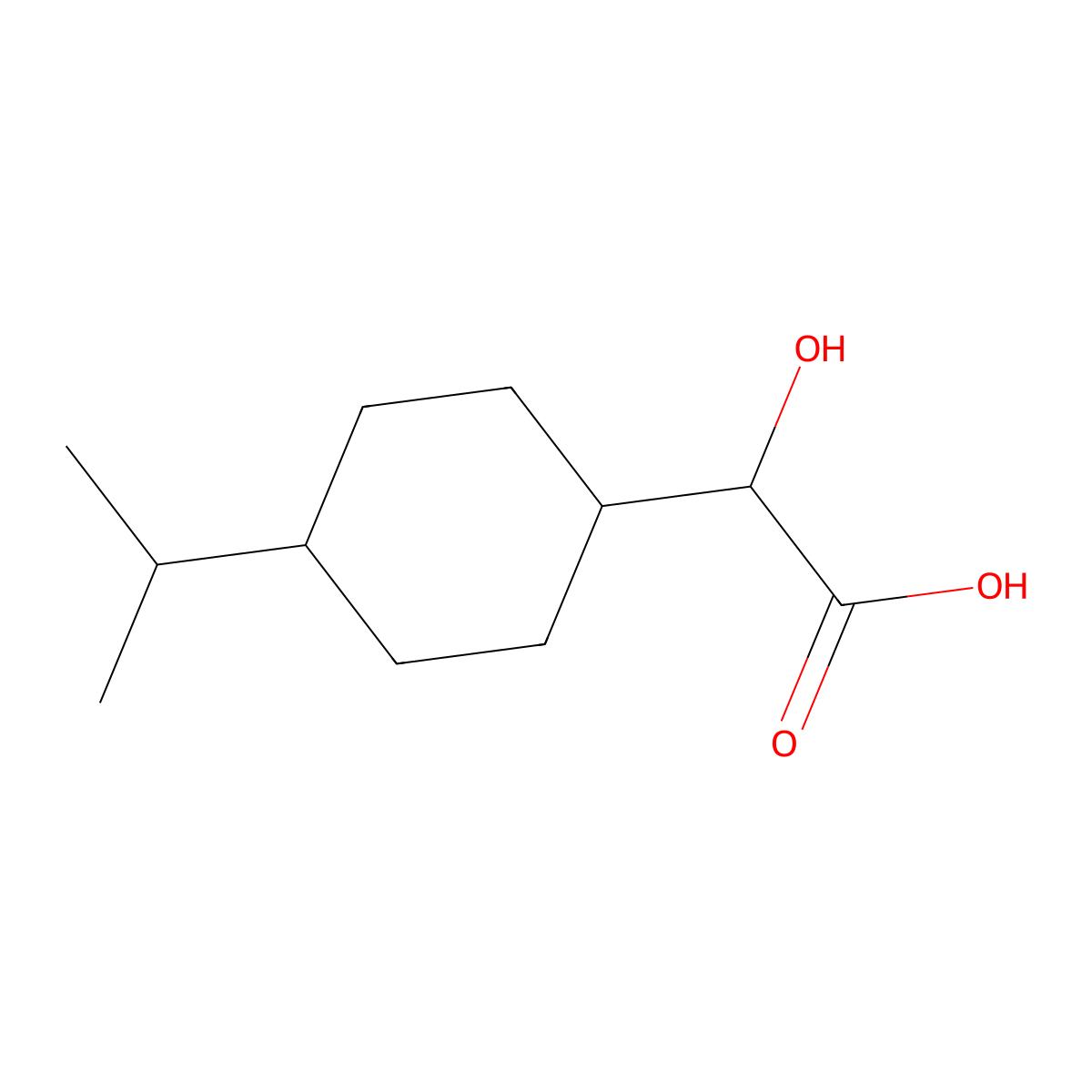 2-Hydroxy-2-(4-isopropylcyclohexyl)acetic acid molecular structure, CAS 1540913-98-1