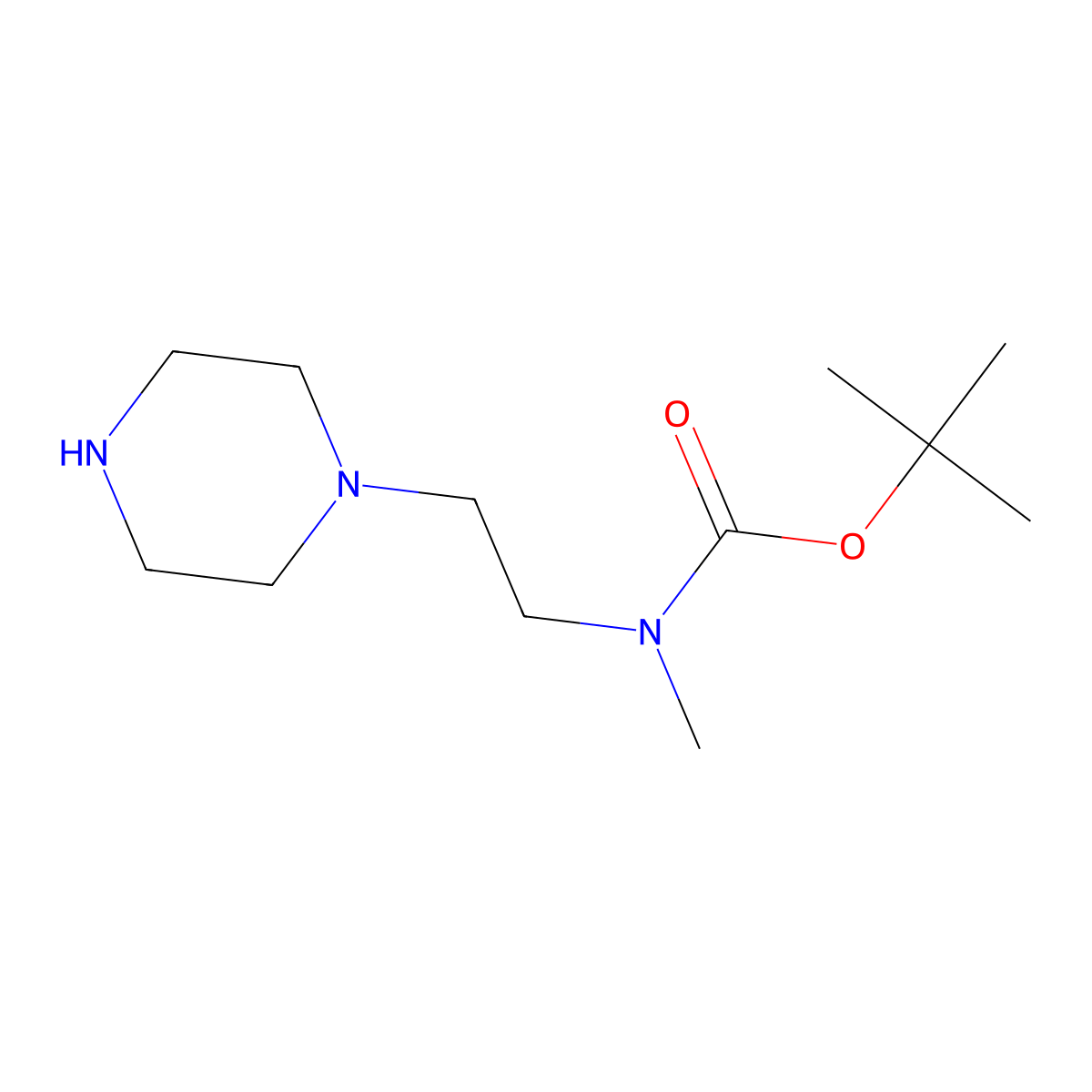 2-Piperazino-N-Boc-N-methyl-ethanamine molecular structure, CAS 1540928-69-5