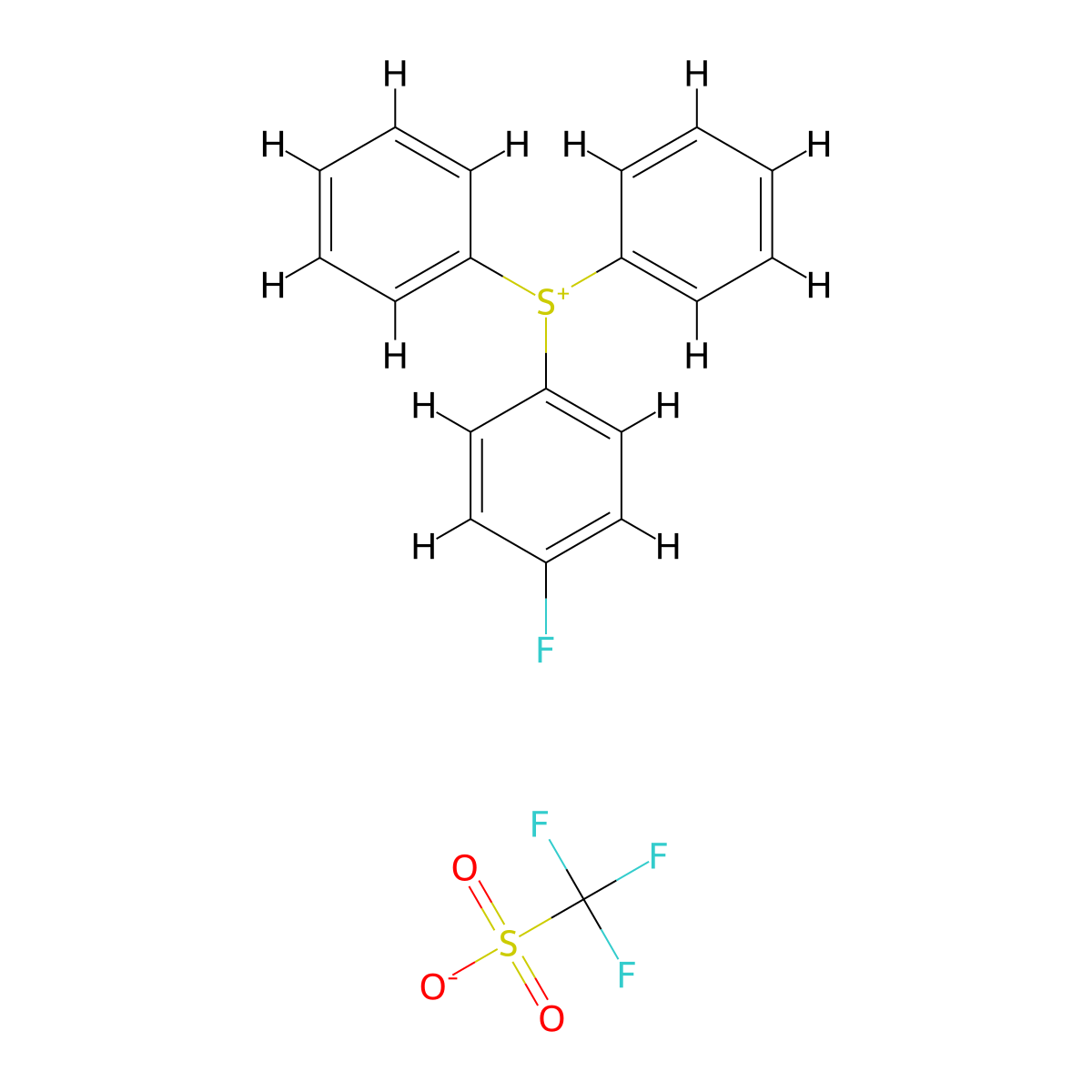 (4-Fluorophenyl)diphenylsulfonium triflate molecular structure, CAS 154093-57-9