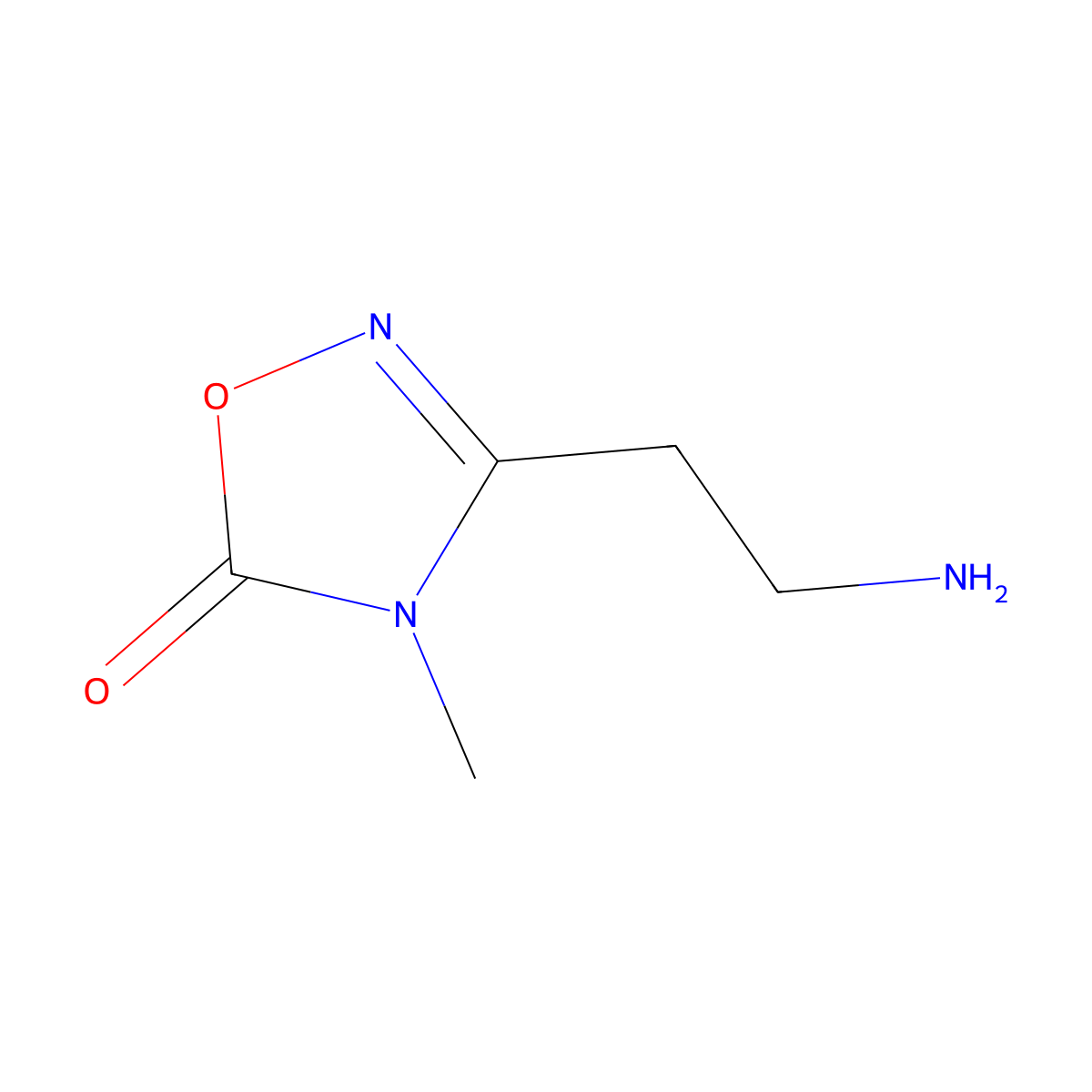 3-(2-Aminoethyl)-4-methyl-4,5-dihydro-1,2,4-oxadiazol-5-one molecular structure, CAS 1540941-66-9