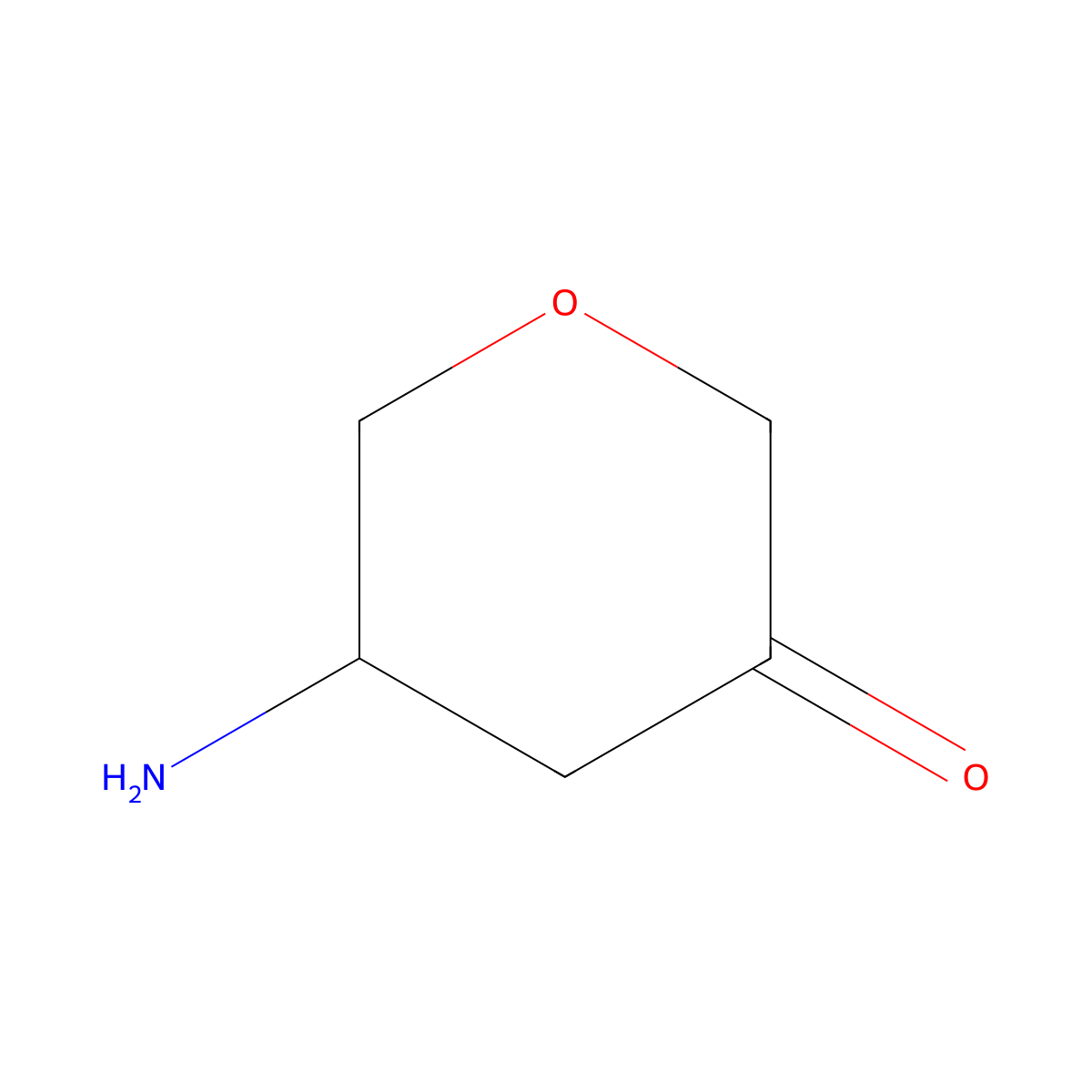 5-Aminodihydro-2H-pyran-3(4H)-one molecular structure, CAS 1540979-96-1