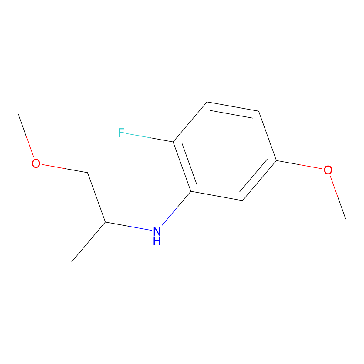 2-Fluoro-5-methoxy-N-(1-methoxypropan-2-yl)aniline molecular structure, CAS 1540985-60-1