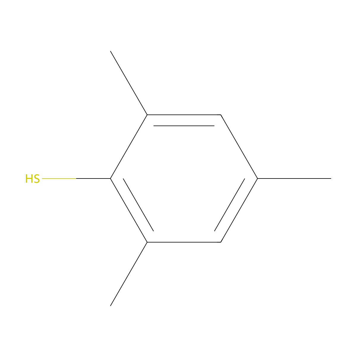 2,4,6-Trimethylthiophenol molecular structure, CAS 1541-10-2