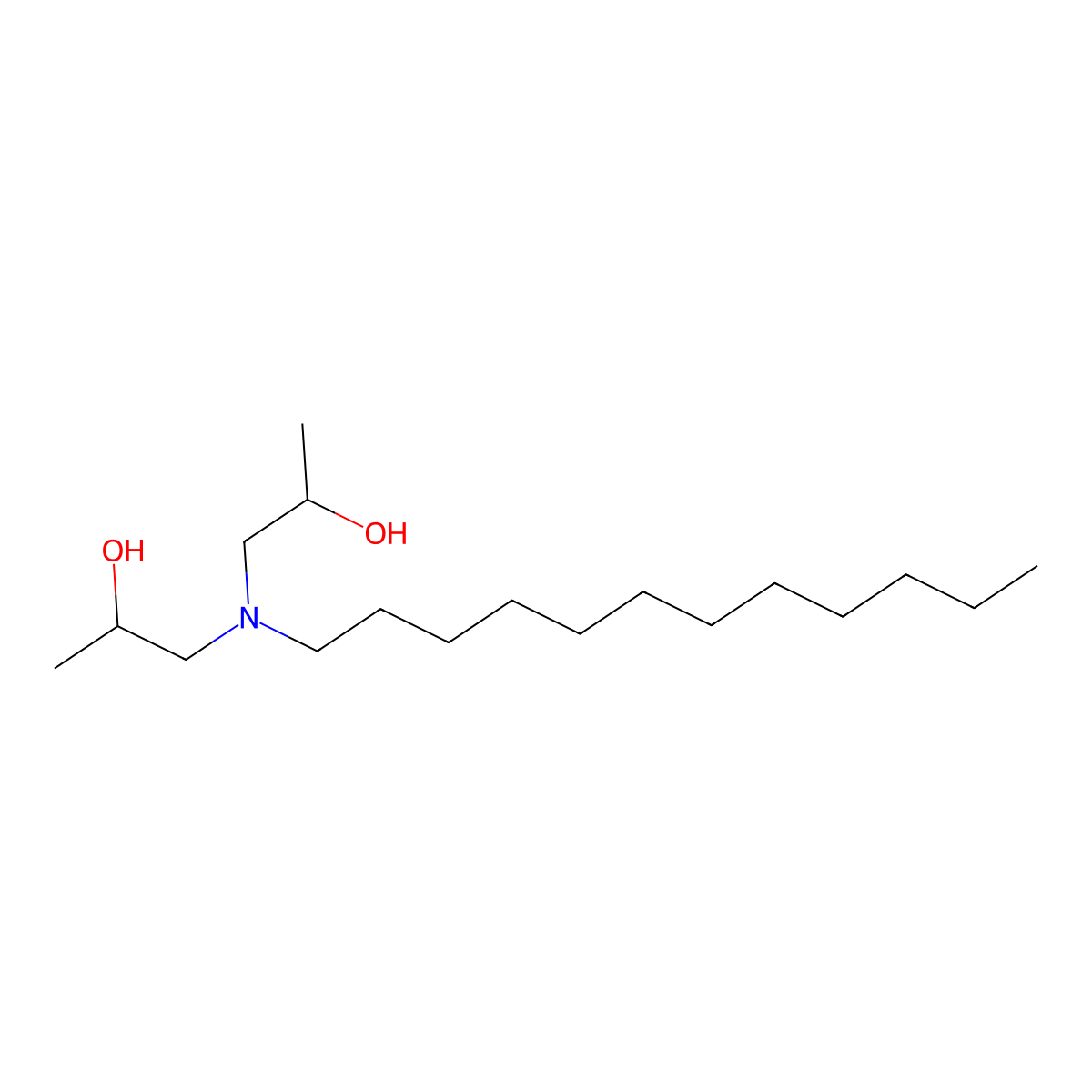 2-Propanol, 1,1'-(dodecylimino)bis- molecular structure, CAS 1541-66-8
