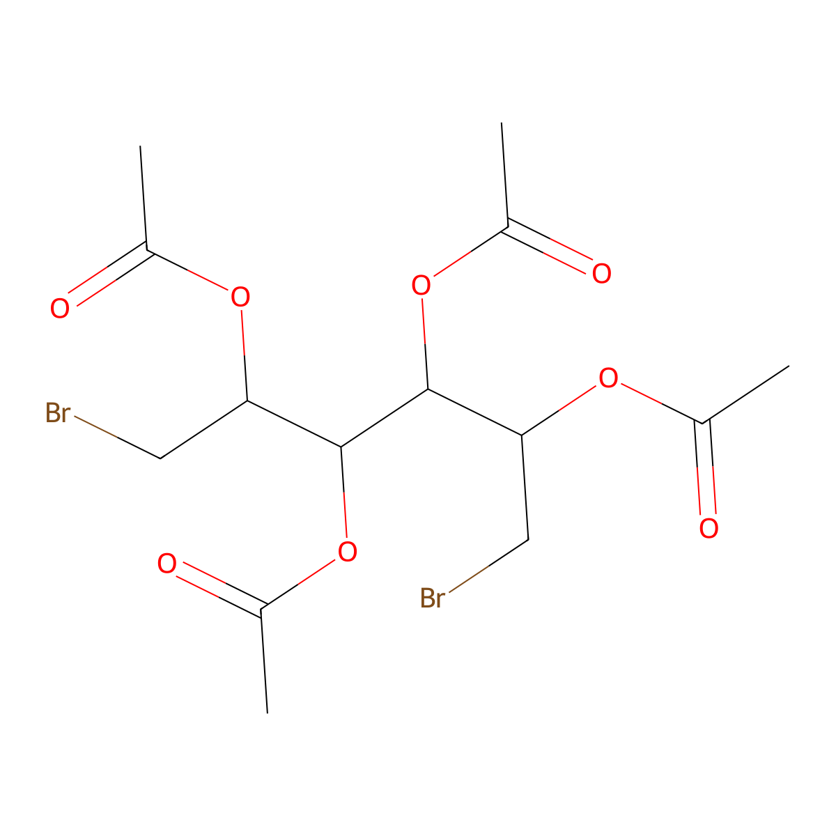 2,3,4,5-Tetra-O-acetyl-1,6-dibromo-1,6-dideoxyhexitol molecular structure, CAS 15410-49-8