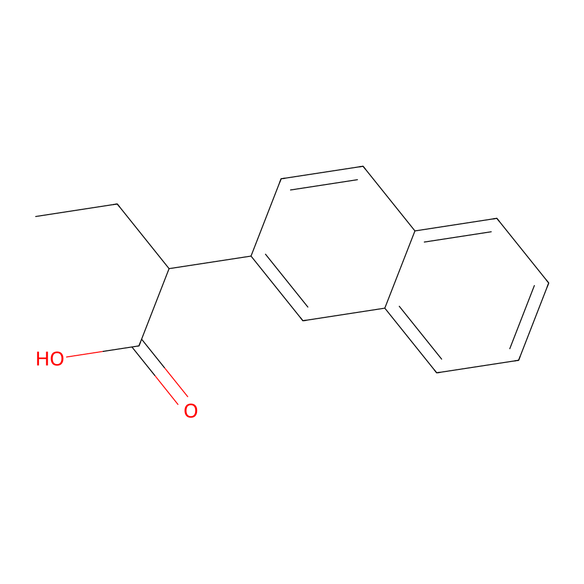 2-Naphthaleneacetic acid, alpha-ethyl- molecular structure, CAS 15410-83-0