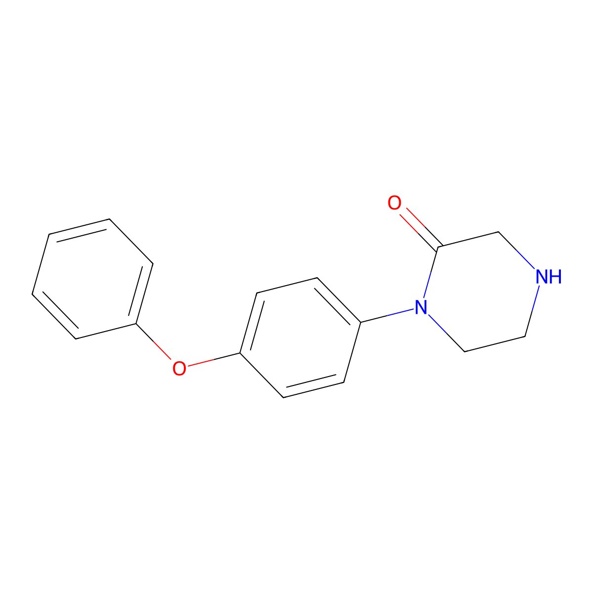 1-(4-Phenoxyphenyl)piperazin-2-one molecular structure, CAS 1541010-24-5