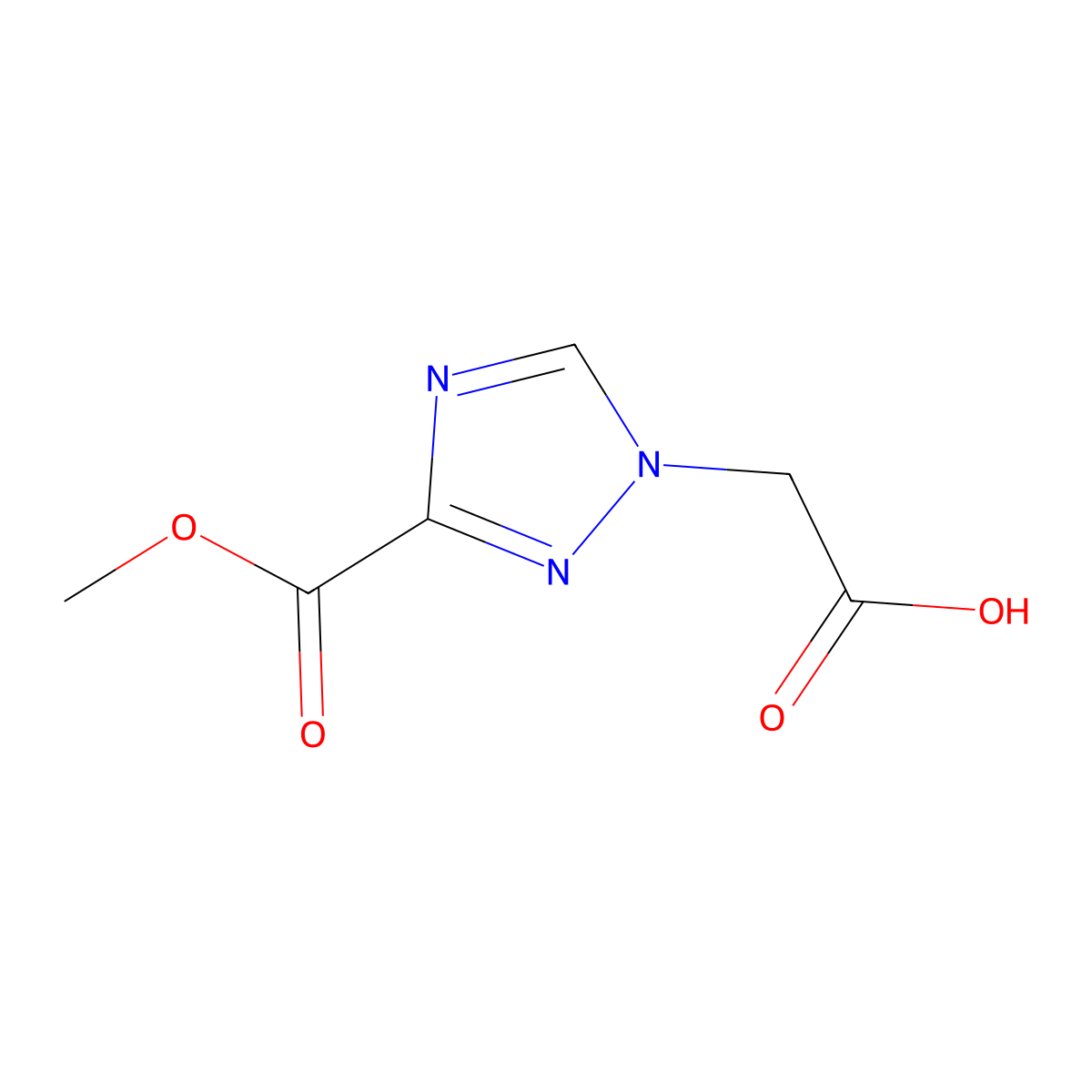 2-[3-(methoxycarbonyl)-1H-1,2,4-triazol-1-yl]acetic acid molecular structure, CAS 1541015-15-9