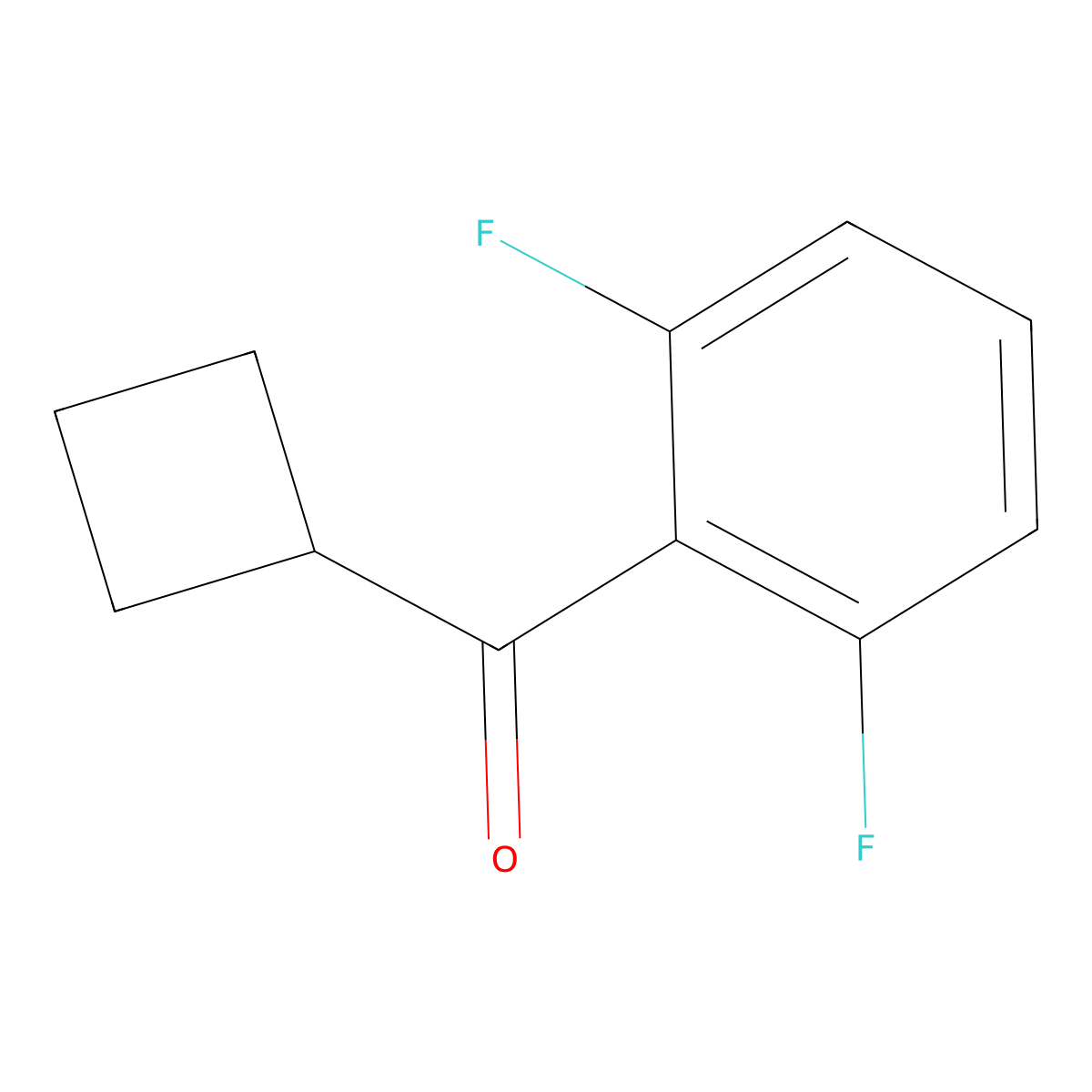 Cyclobutyl(2,6-difluorophenyl)methanone molecular structure, CAS 1541020-00-1