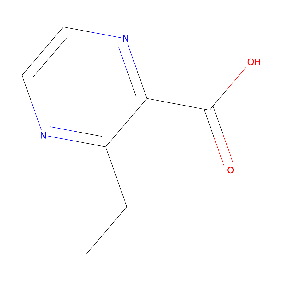 3-Ethylpyrazine-2-carboxylic acid molecular structure, CAS 1541036-91-2