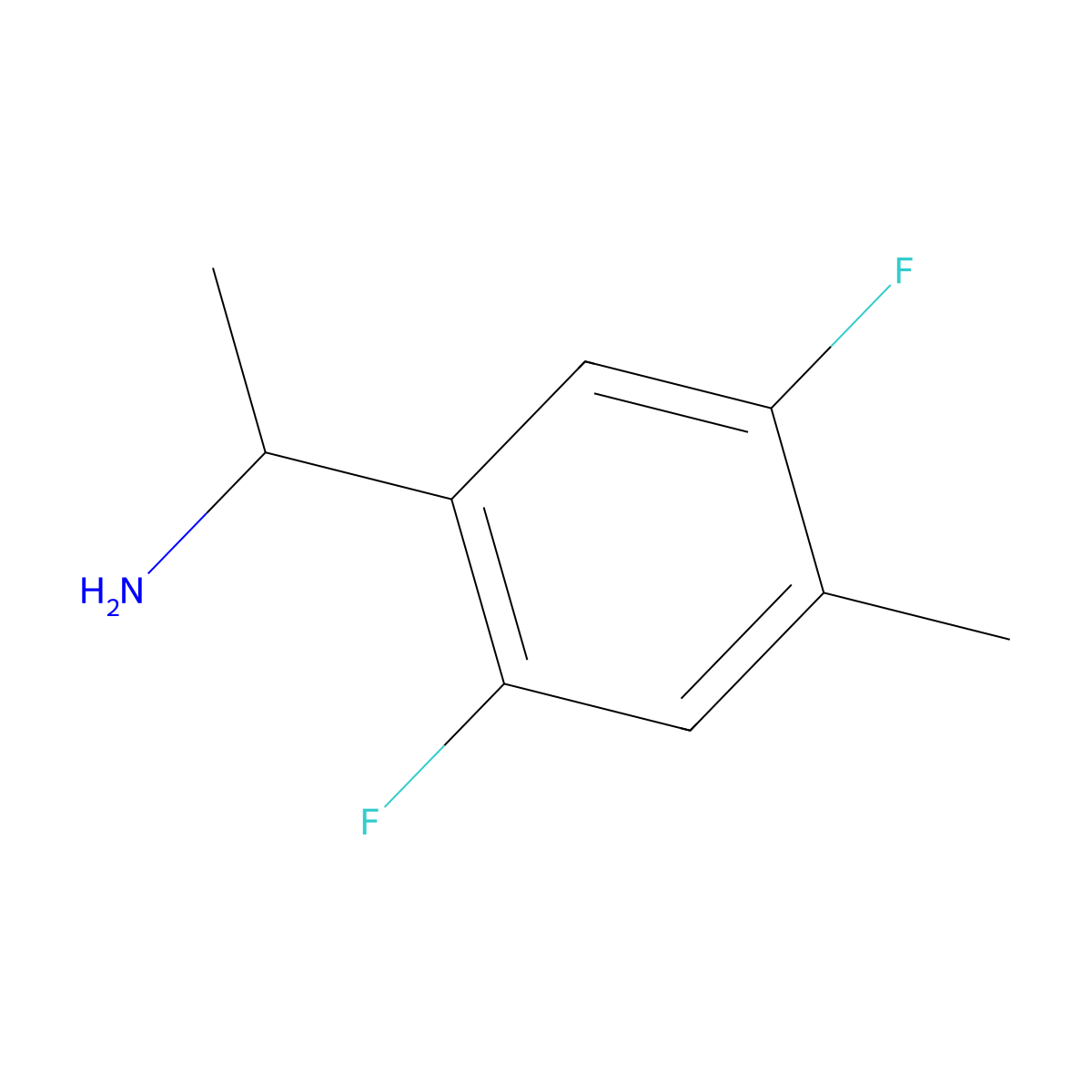 1-(2,5-Difluoro-4-methylphenyl)ethan-1-amine molecular structure, CAS 1541049-97-1