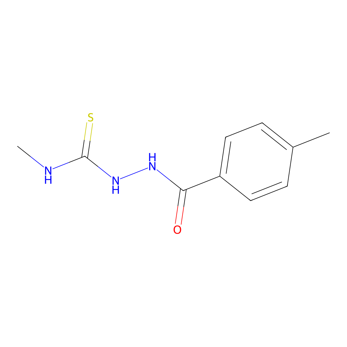 N-Methyl-2-(4-methylbenzoyl)hydrazinecarbothioamide molecular structure, CAS 154106-03-3