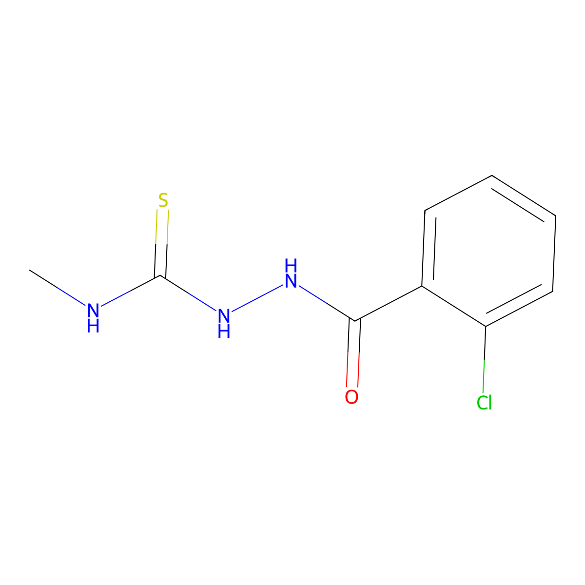 1-[(2-Chlorobenzoyl)amino]-3-methylthiourea molecular structure, CAS 154106-05-5