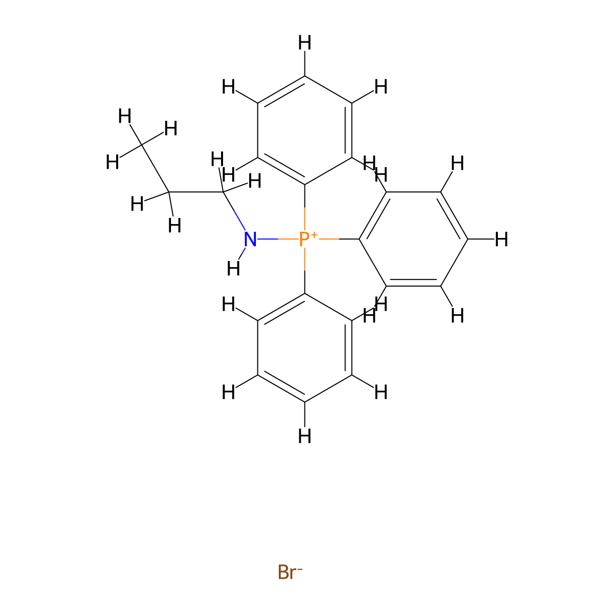 Triphenyl(propylamino)phosphonium bromide molecular structure, CAS 154106-35-1