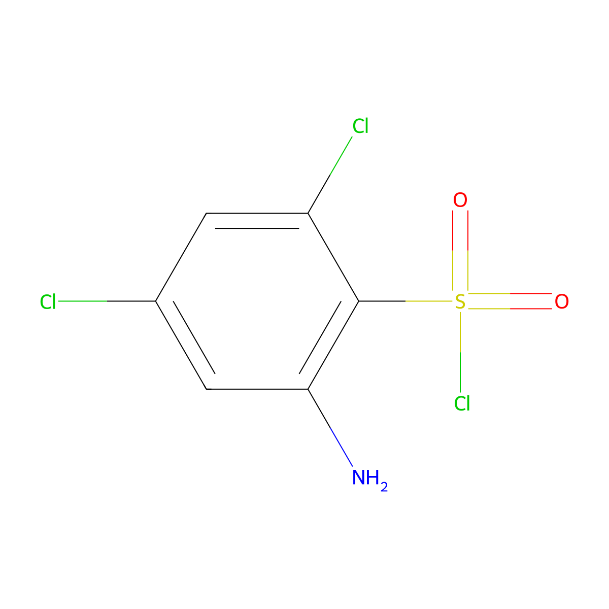 2-Amino-4,6-dichlorobenzenesulfonyl chloride molecular structure, CAS 154107-44-5