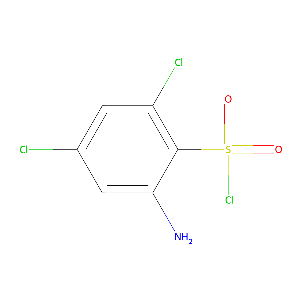 2-Amino-4,6-dichlorobenzenesulfonyl chloride molecular structure, CAS 154107-44-5