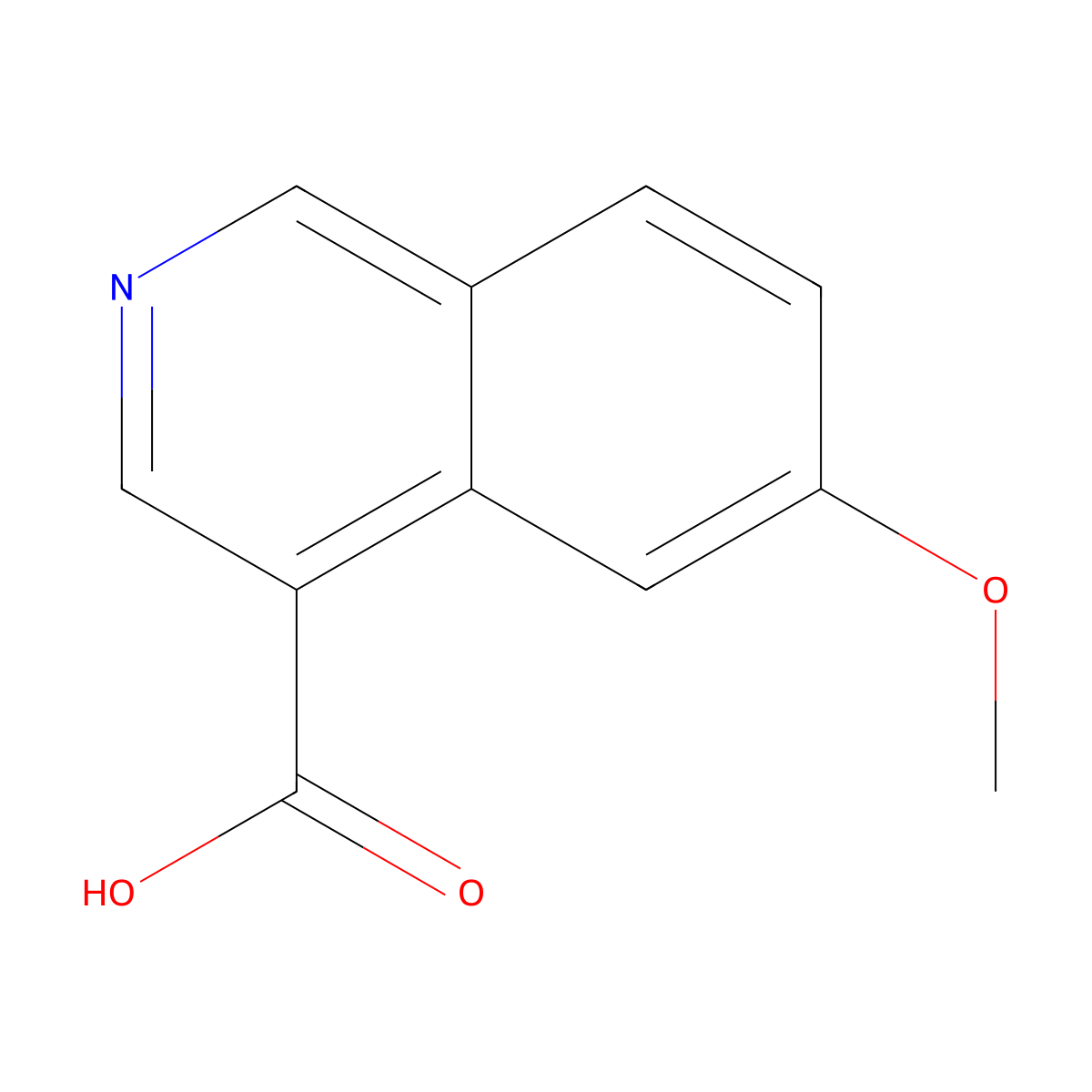 6-Methoxyisoquinoline-4-carboxylic acid molecular structure, CAS 1541071-15-1