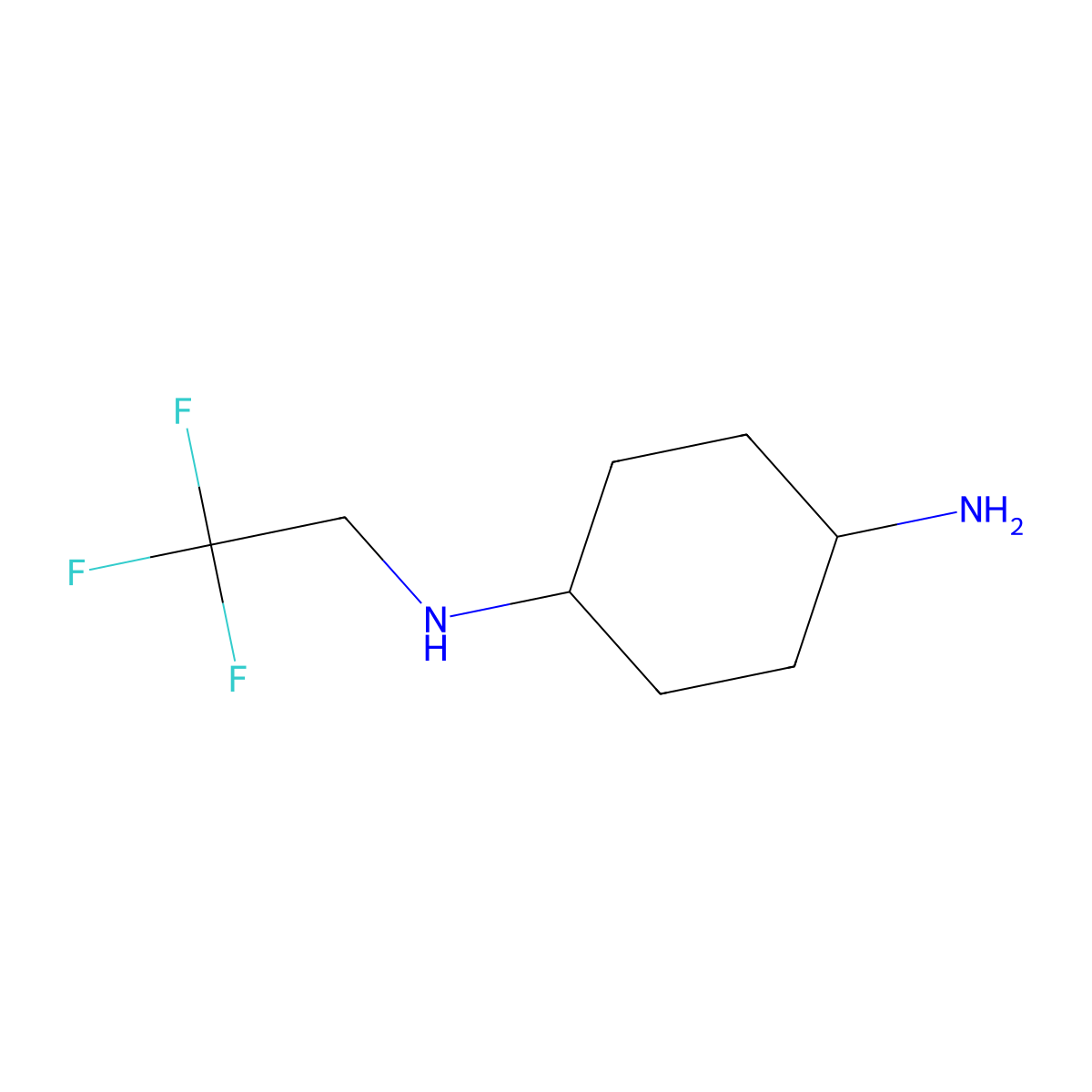 N1-(2,2,2-Trifluoroethyl)cyclohexane-1,4-diamine molecular structure, CAS 1541071-95-7