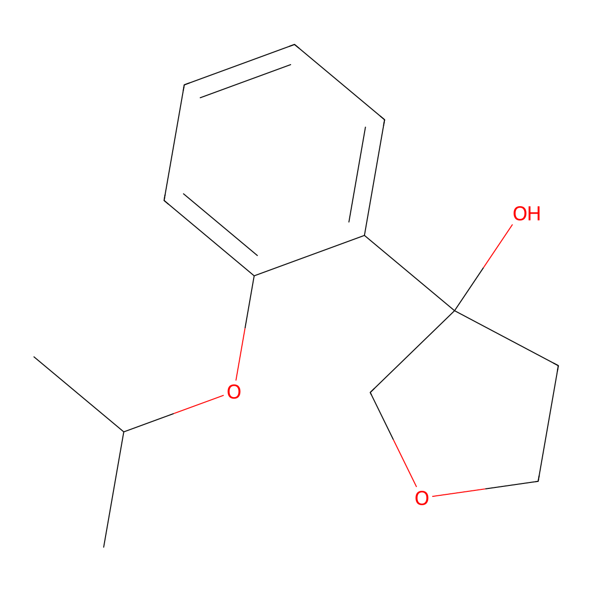 Tetrahydro-3-[2-(1-methylethoxy)phenyl]-3-furanol molecular structure, CAS 1541072-33-6