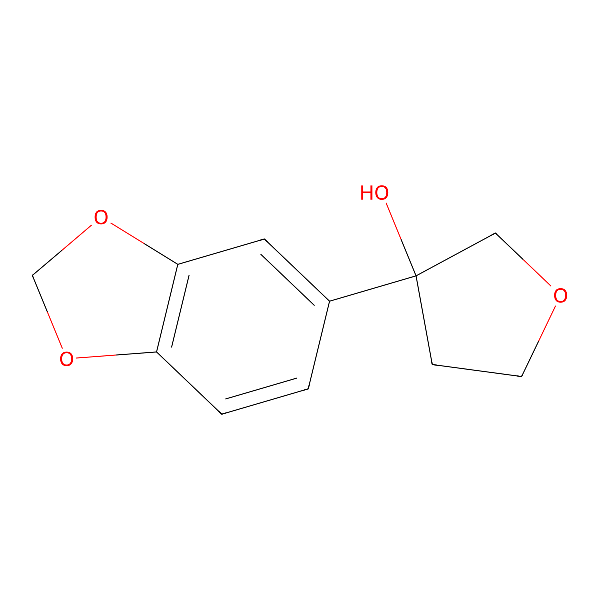 3-(3,4-(Methylenedioxy)phenyl)oxolan-3-ol molecular structure, CAS 1541072-56-3
