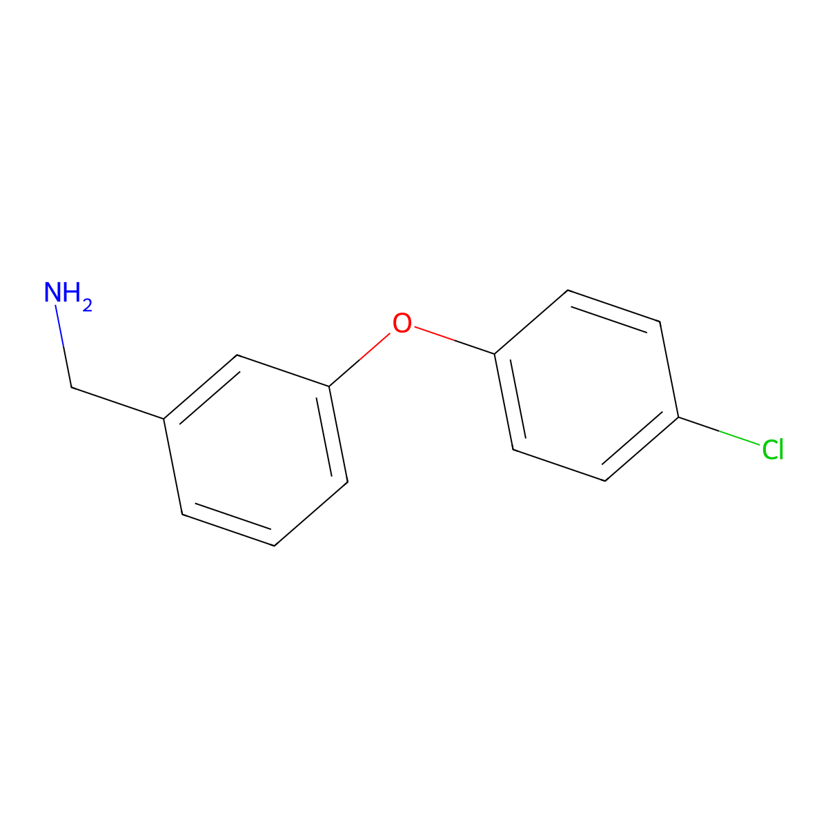 3-(4-Chlorophenoxy)benzylamine molecular structure, CAS 154108-30-2