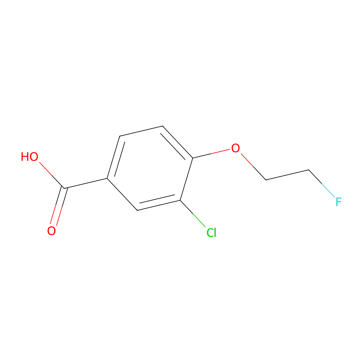 3-Chloro-4-(2-fluoroethoxy)benzoic acid molecular structure, CAS 1541083-64-0