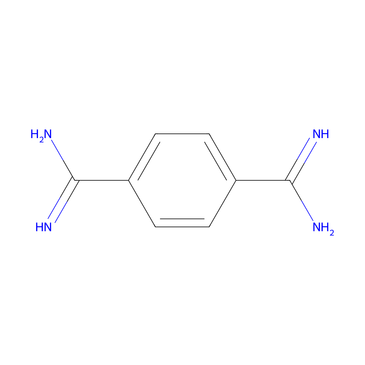 1,4-Benzenedicarboximidamide molecular structure, CAS 15411-54-8