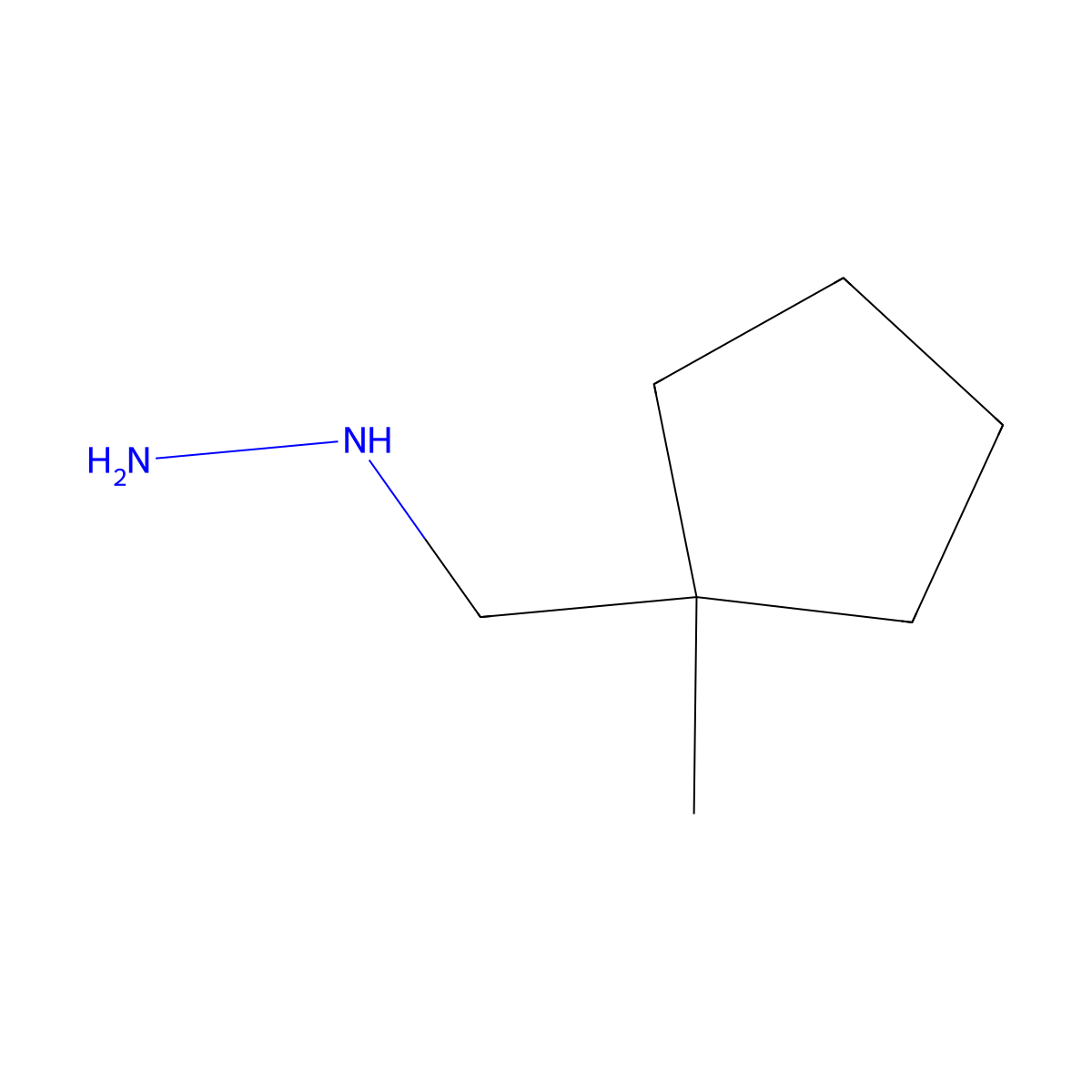 [(1-Methylcyclopentyl)methyl]hydrazine molecular structure, CAS 1541118-12-0