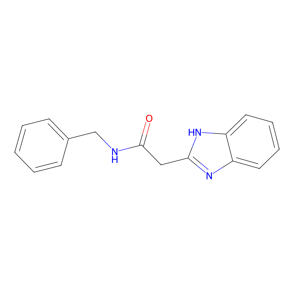 2-(1H-1,3-benzodiazol-2-yl)-N-benzylacetamide molecular structure, CAS 154112-95-5