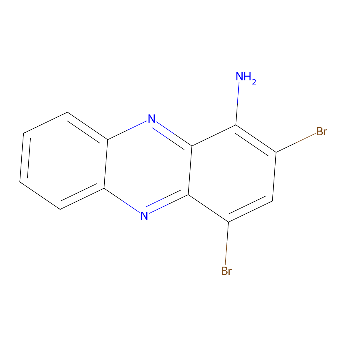 2,4-Dibromophenazin-1-amine molecular structure, CAS 1541142-05-5