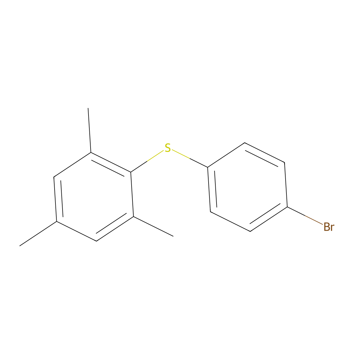 2-[(4-Bromophenyl)sulfanyl]-1,3,5-trimethylbenzene molecular structure, CAS 1541160-82-0