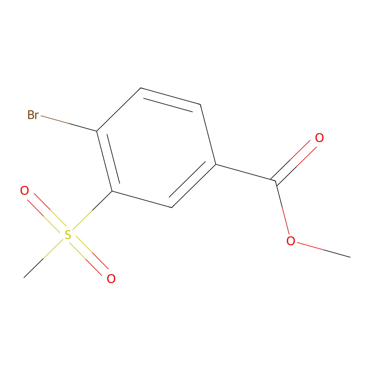Methyl 3-methylsulfonyl-4-bromobenzoate molecular structure, CAS 154117-61-0