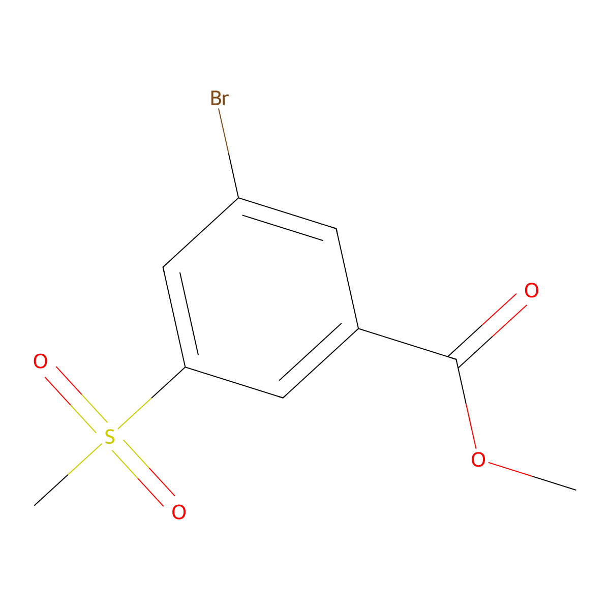 Methyl 3-bromo-5-methanesulfonylbenzoate molecular structure, CAS 154117-77-8