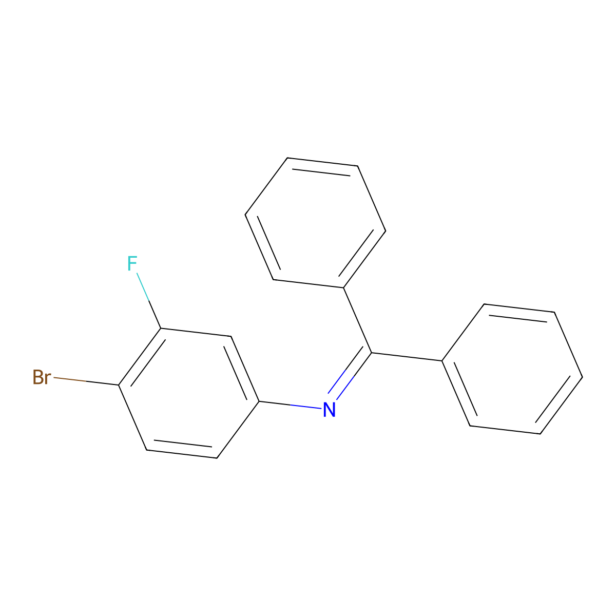 4-Bromo-N-(diphenylmethylene)-3-fluorobenzenamine molecular structure, CAS 1541177-09-6
