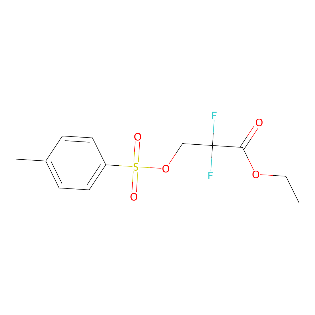 Ethyl 2,2-difluoro-3-(tosyloxy)propanoate molecular structure, CAS 1541181-83-2
