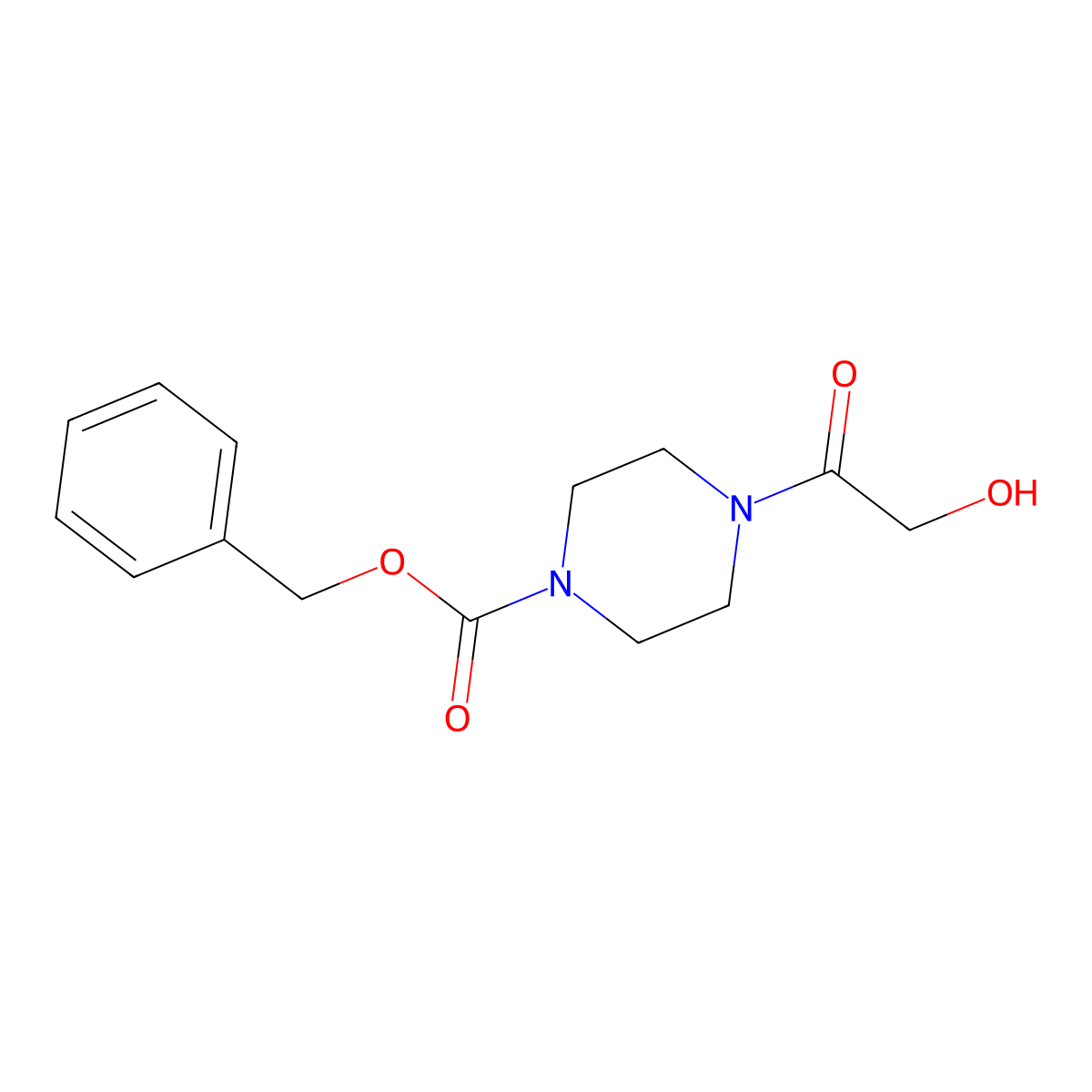 Benzyl 4-(2-hydroxyacetyl)piperazine-1-carboxylate molecular structure, CAS 1541188-77-5