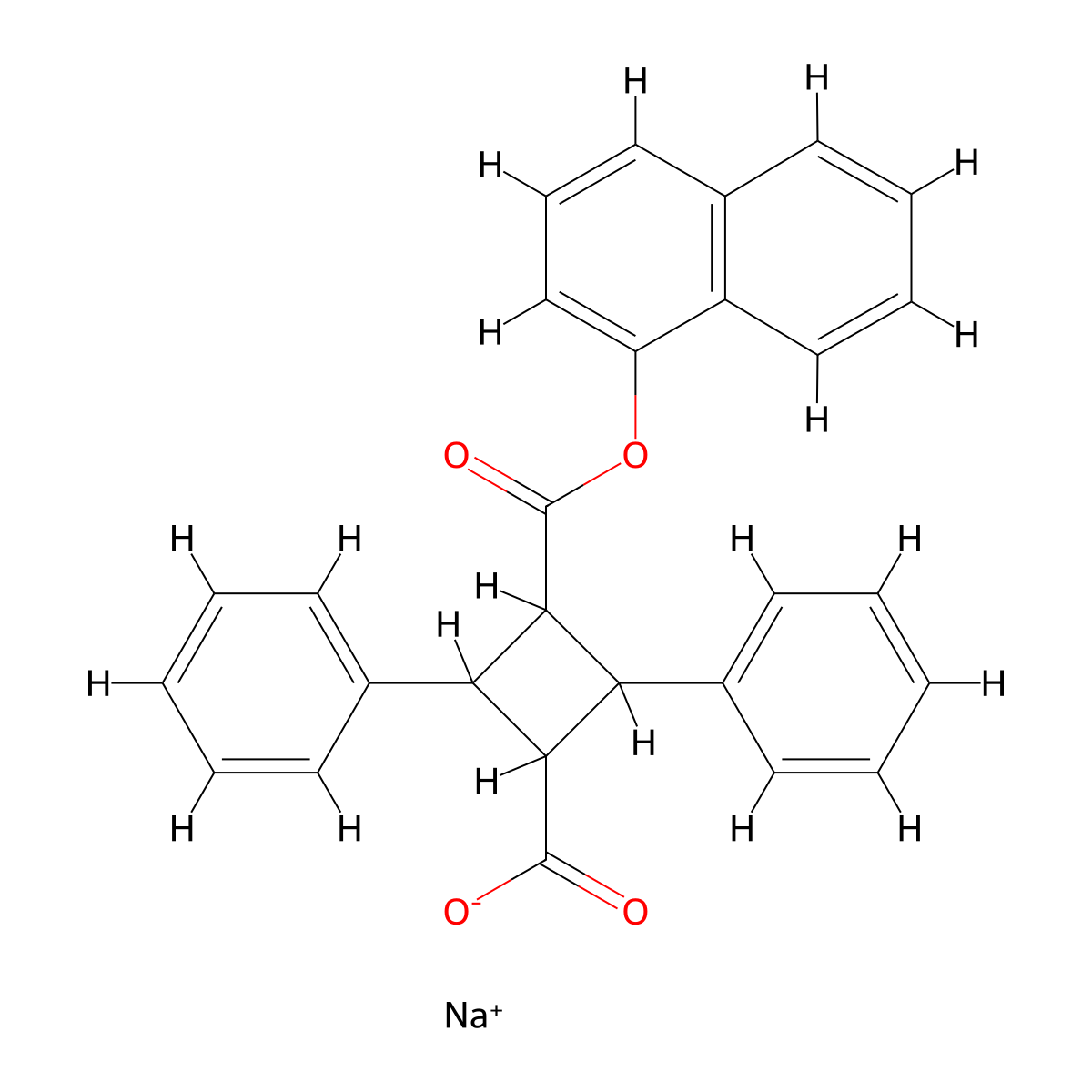 Naphthalen-1-yl ester monosodium salt molecular structure, CAS 1541209-75-9