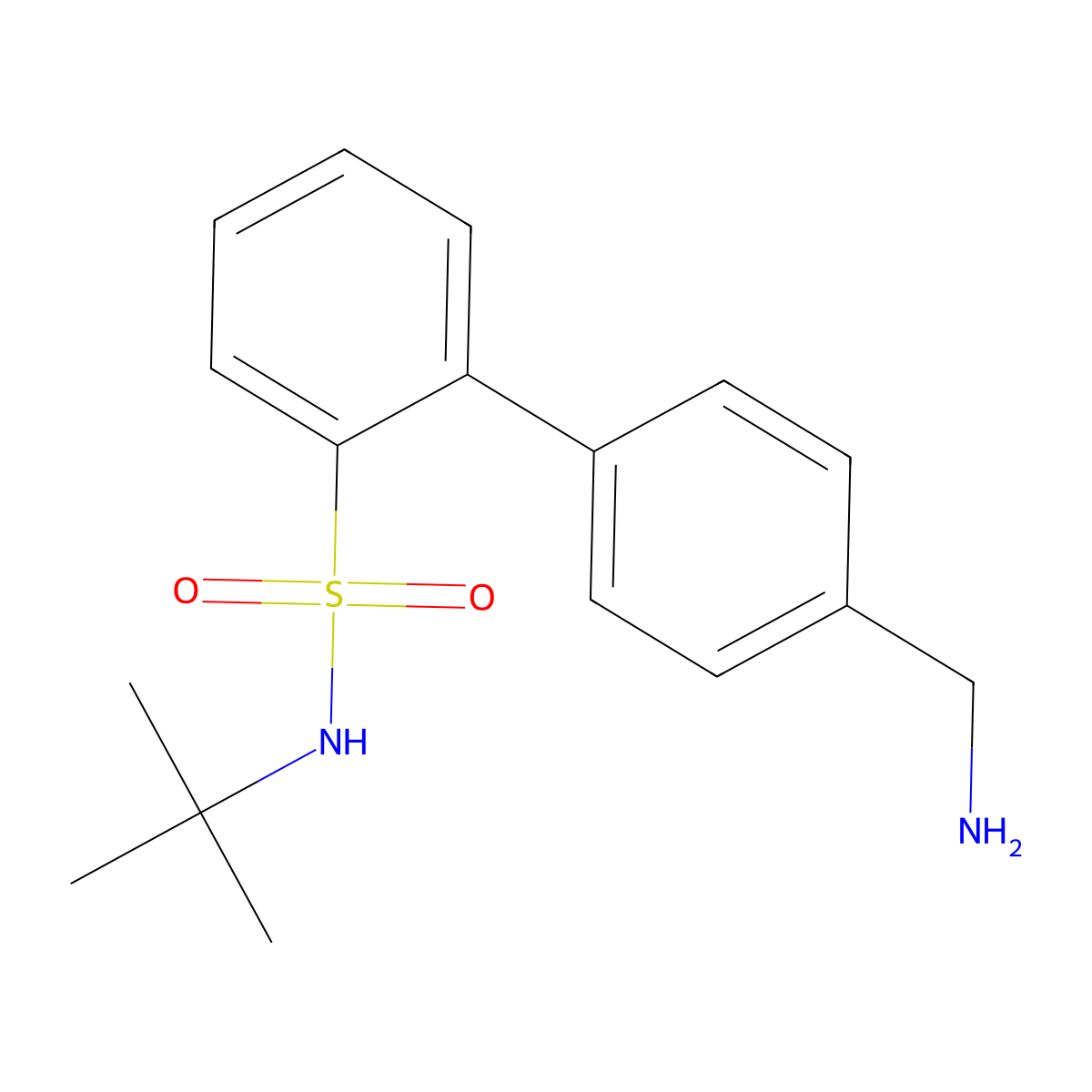 4'-(aminomethyl)-N-tert-butylbiphenyl-2-sulfonamide molecular structure, CAS 154122-65-3