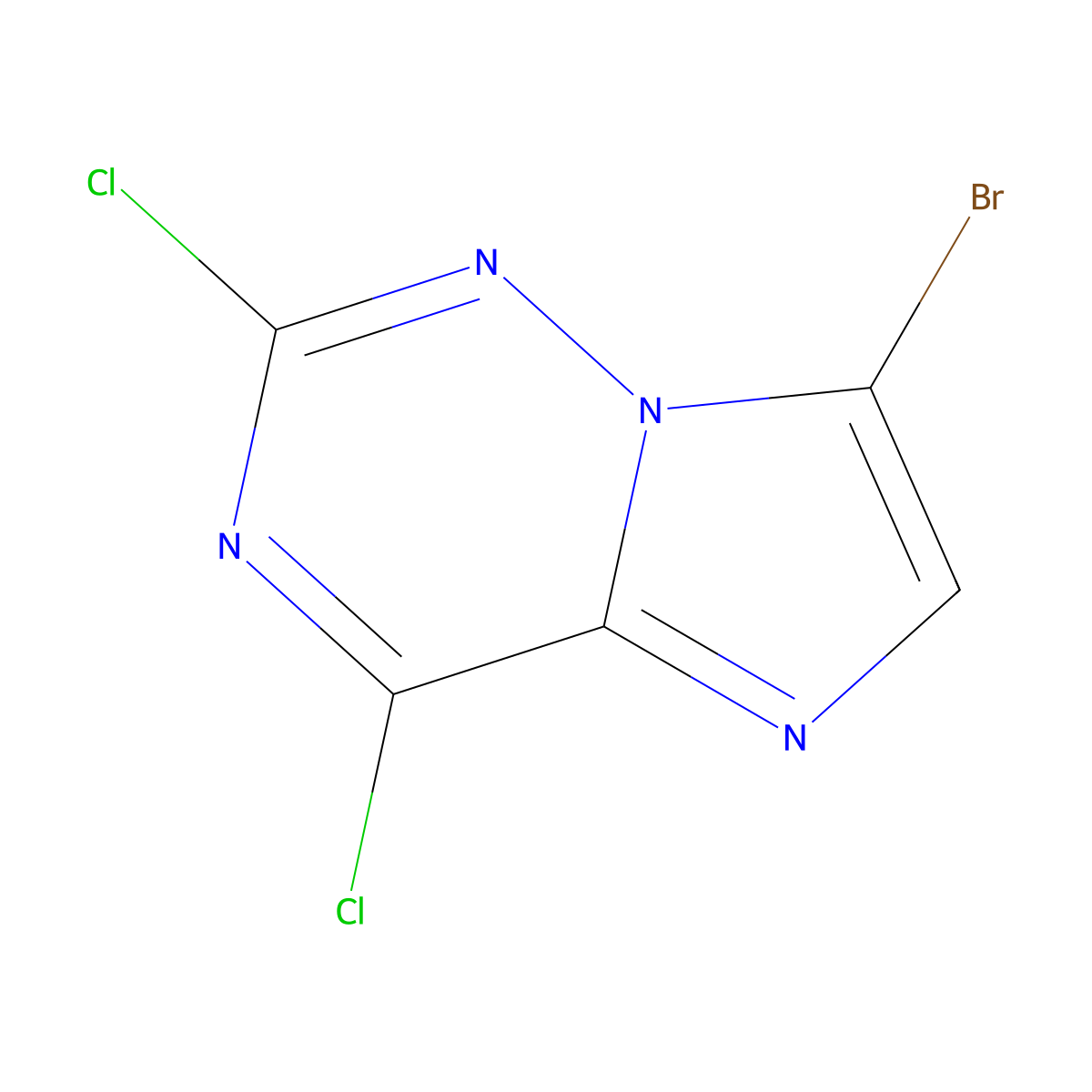 7-Bromo-2,4-dichloroimidazo[2,1-f][1,2,4]triazine molecular structure, CAS 1541253-70-6