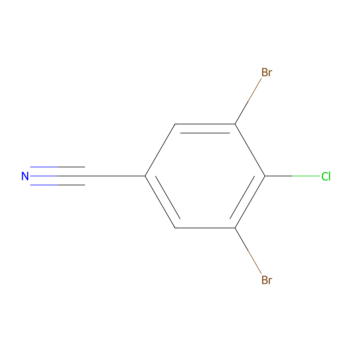 3,5-Dibromo-4-chlorobenzonitrile molecular structure, CAS 1541255-11-1