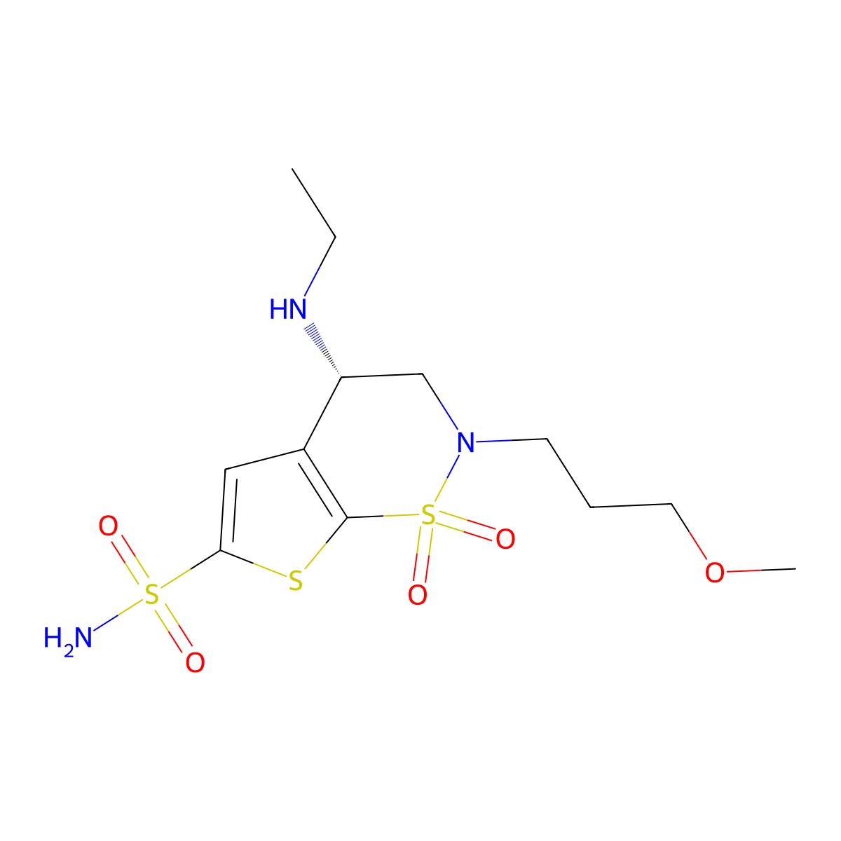 Brinzolamide, (S)- molecular structure, CAS 154127-19-2