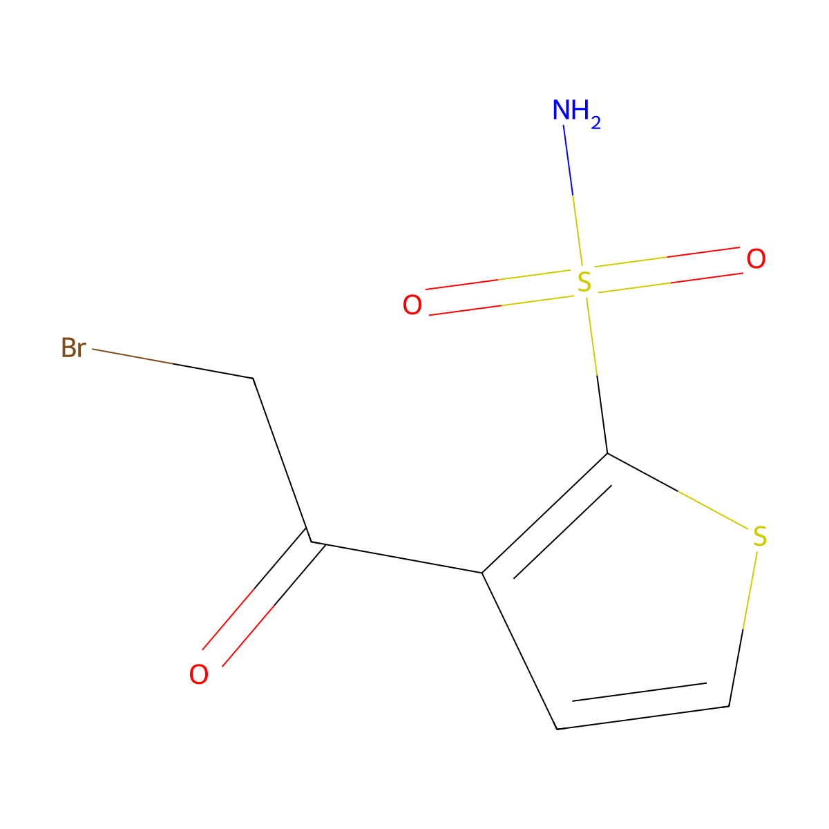 3-(2-Bromoacetyl)thiophene-2-sulfonamide molecular structure, CAS 154127-28-3