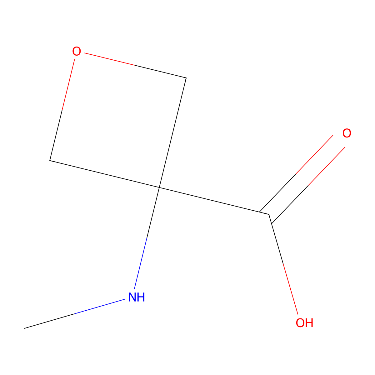 3-(Methylamino)oxetane-3-carboxylic acid molecular structure, CAS 1541289-37-5