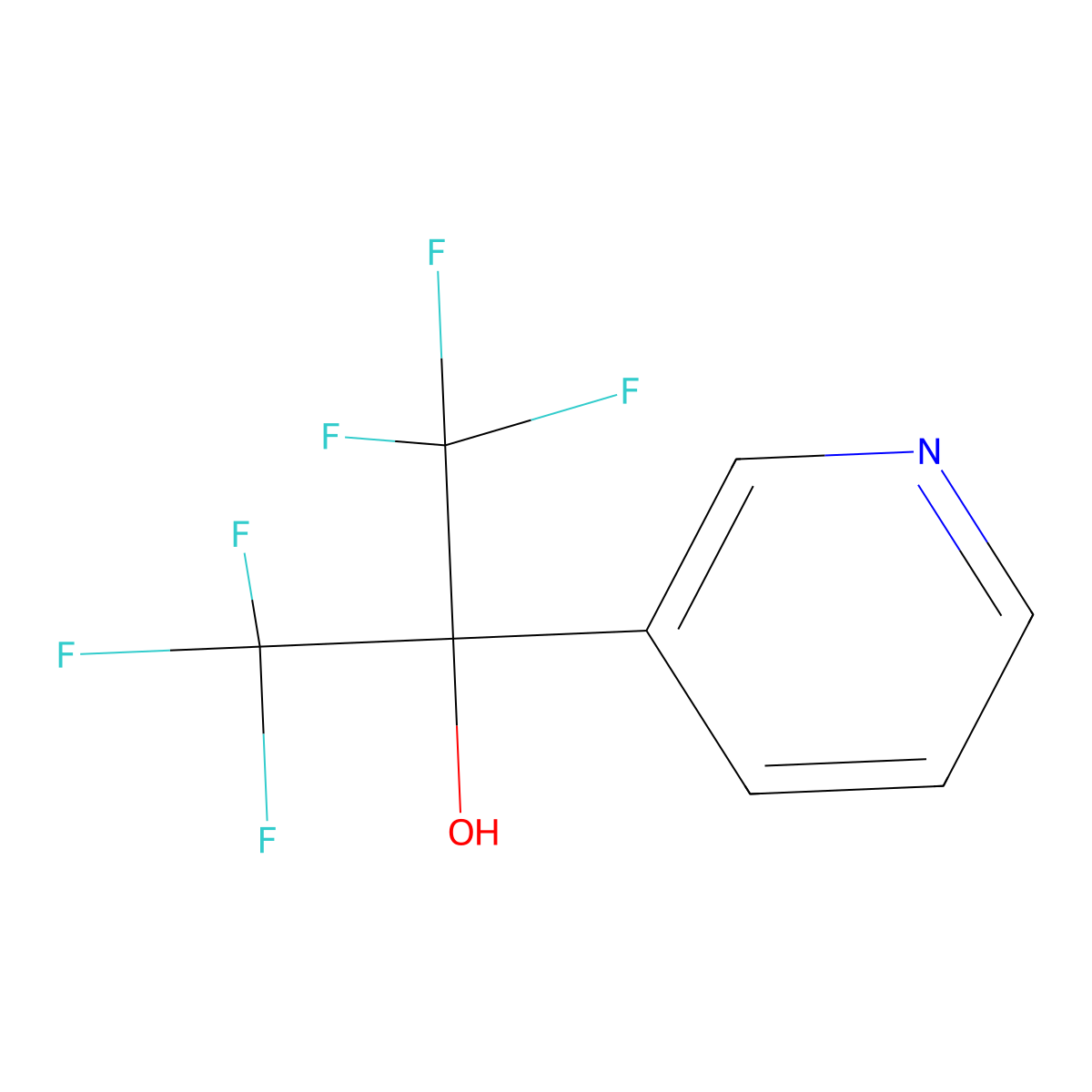1,1,1,3,3,3-Hexafluoro-2-(pyridin-3-yl)propan-2-ol molecular structure, CAS 1541305-50-3