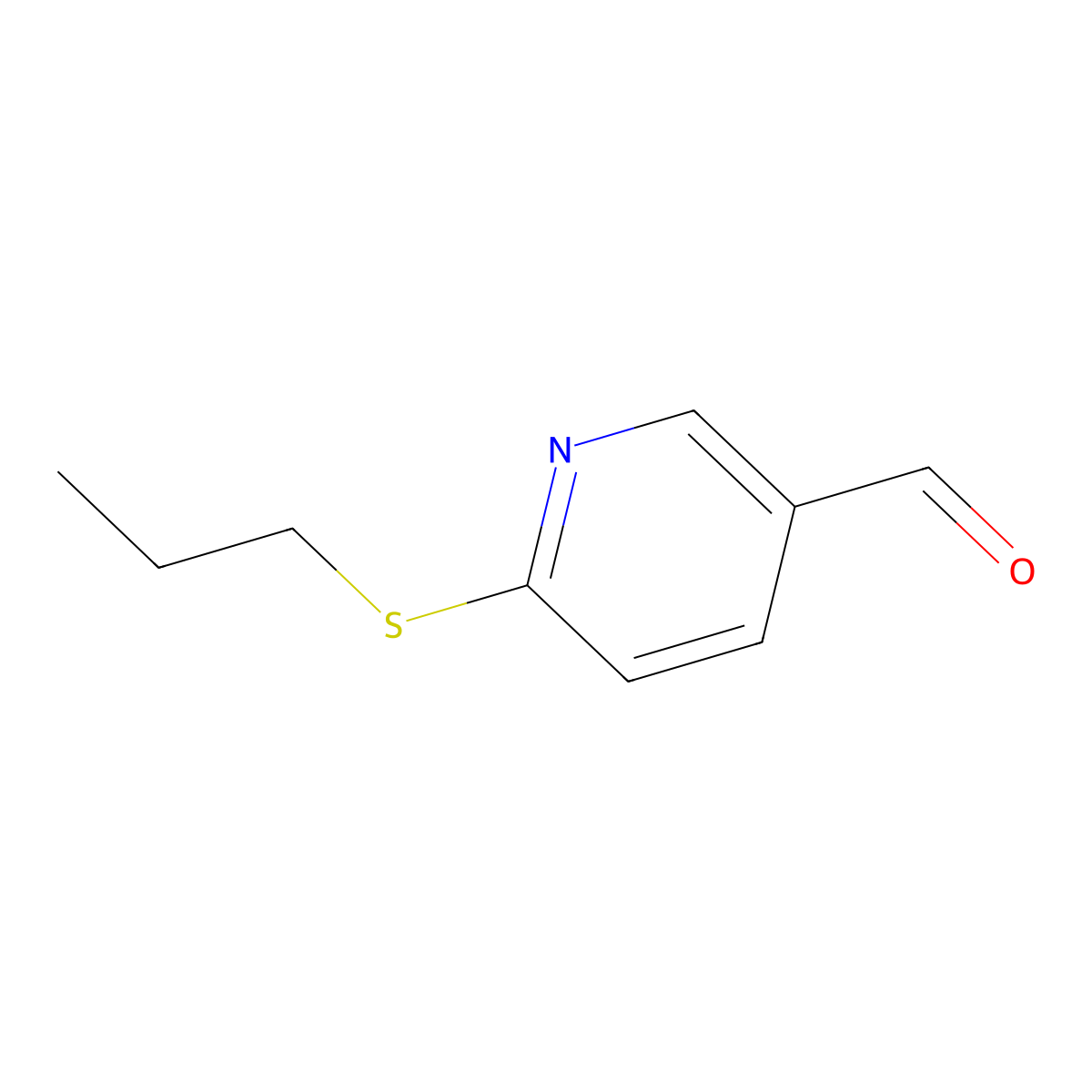 6-(Propylthio)-3-pyridinecarboxaldehyde molecular structure, CAS 1541323-02-7