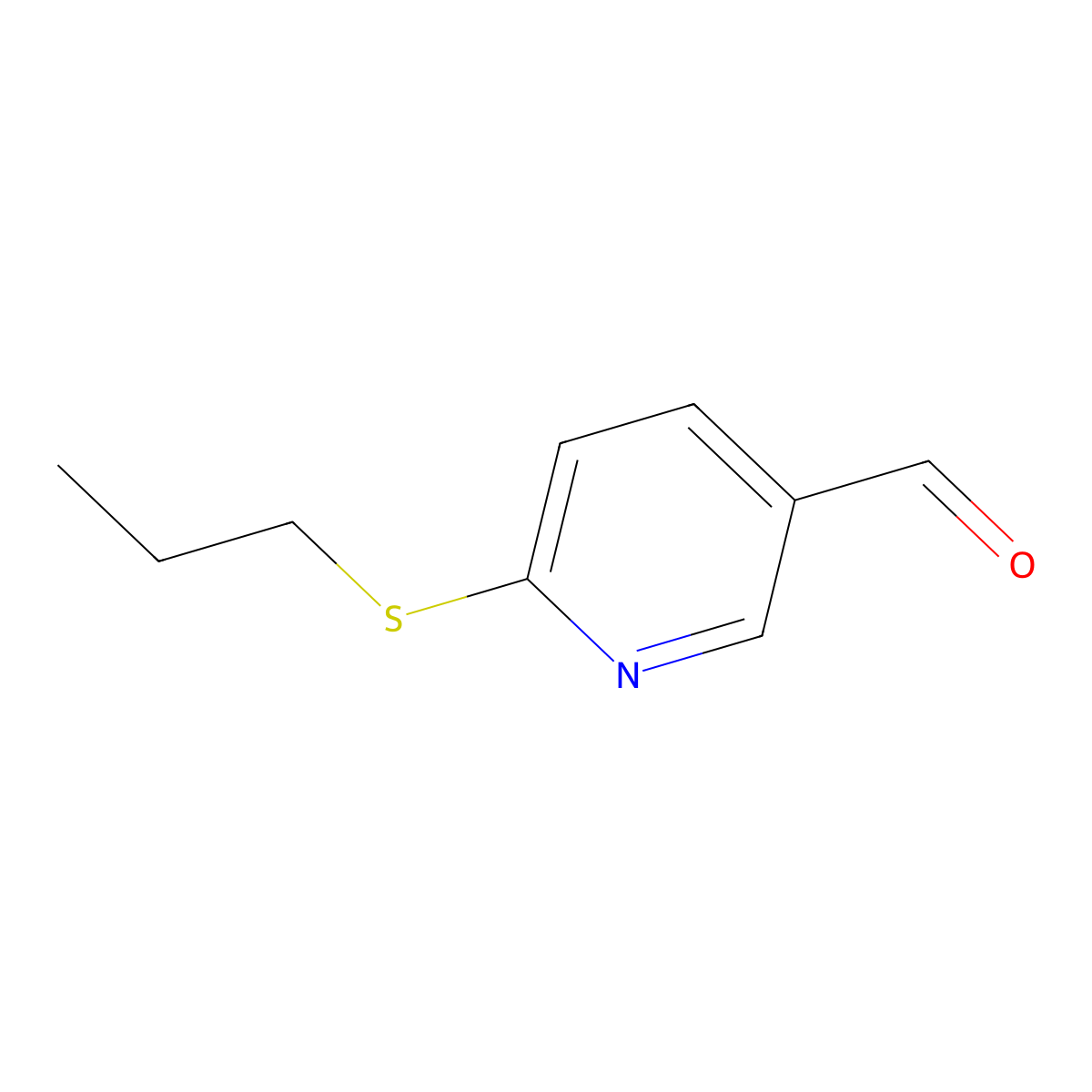 6-(Propylthio)-3-pyridinecarboxaldehyde molecular structure, CAS 1541323-02-7