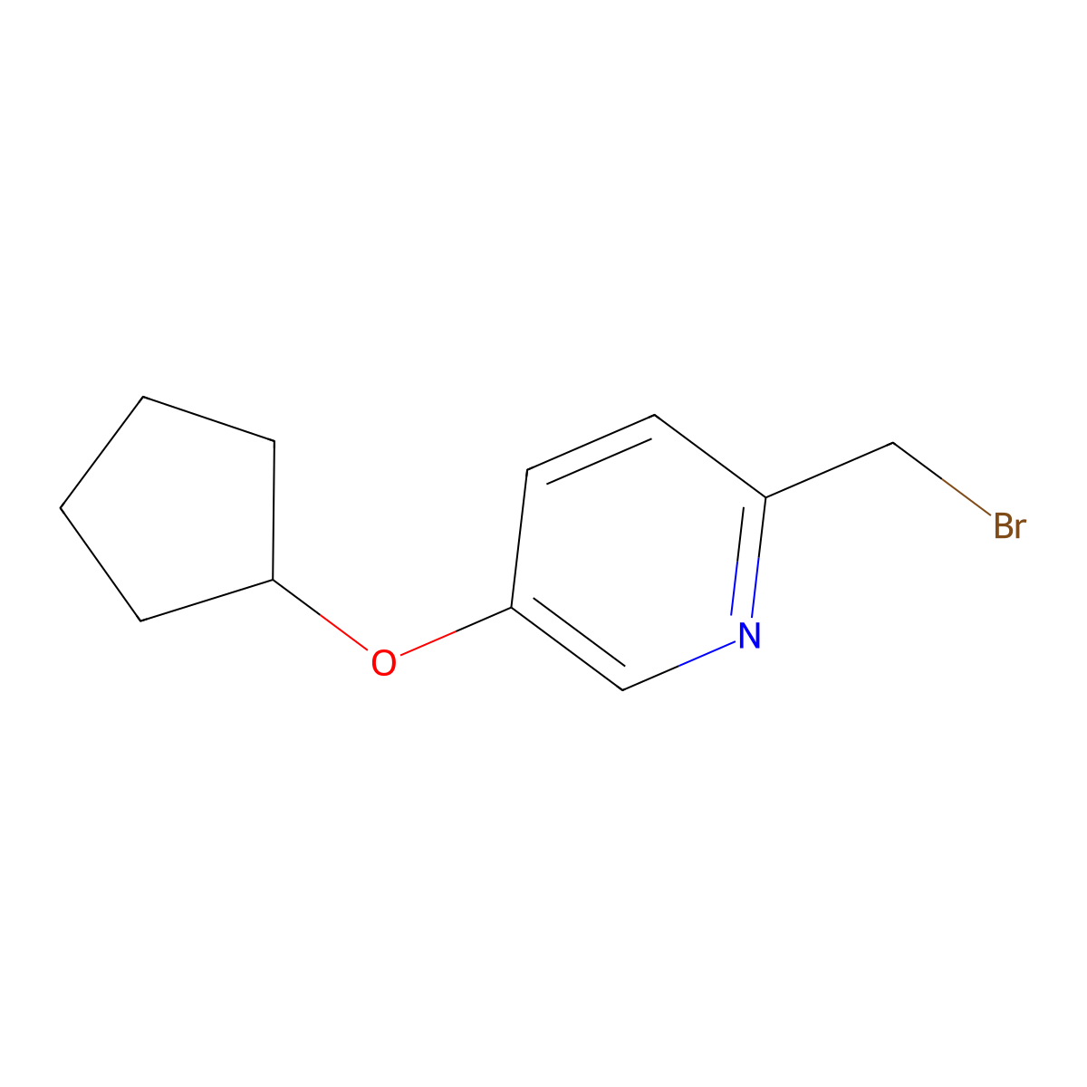 2-(Bromomethyl)-5-(cyclopentyloxy)pyridine molecular structure, CAS 1541324-00-8