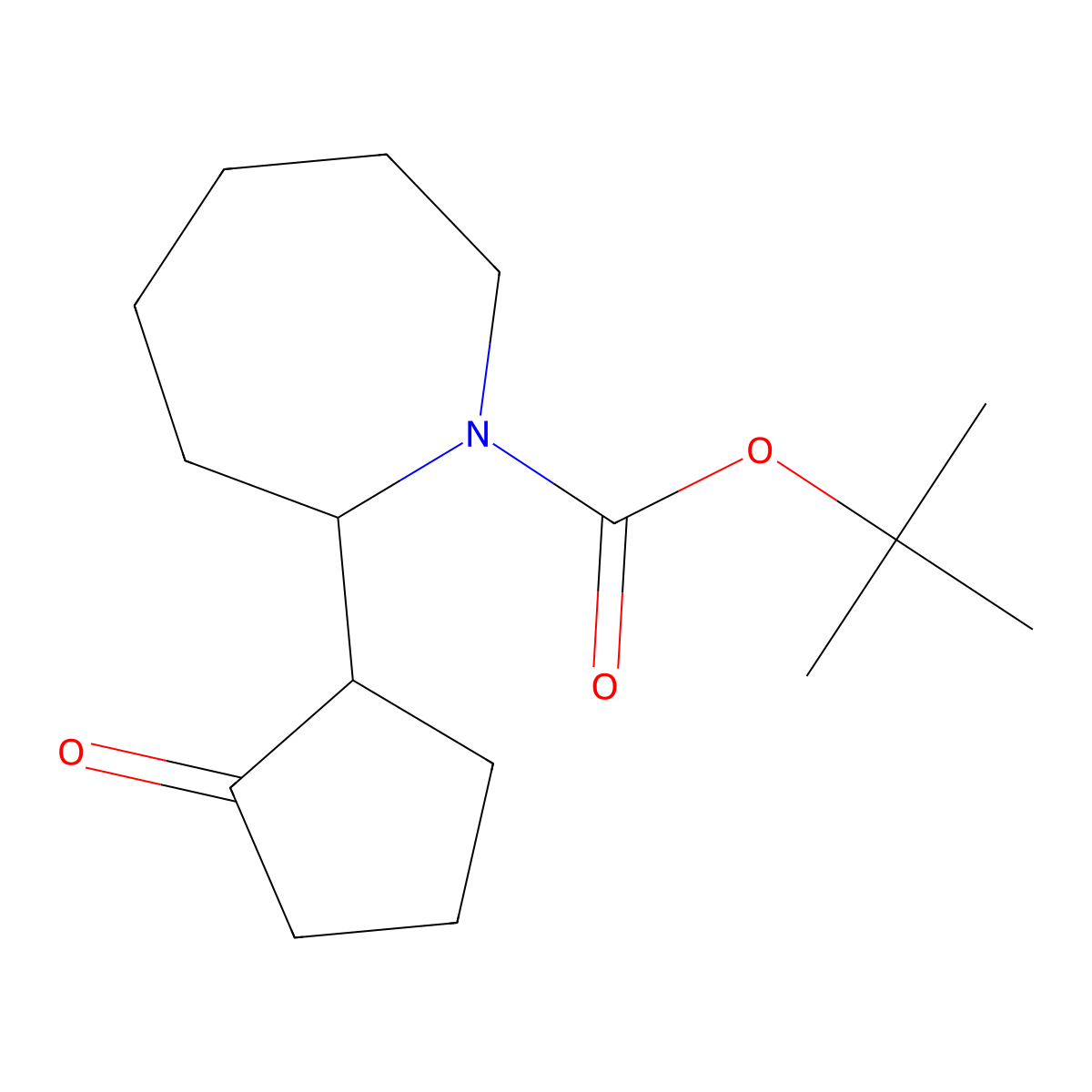 tert-Butyl 2-(2-oxocyclopentyl)azepane-1-carboxylate molecular structure, CAS 1541324-15-5