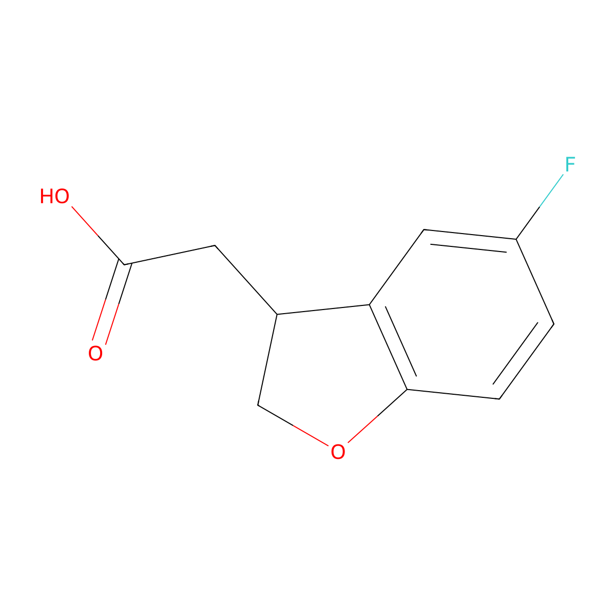 5-Fluoro-2,3-dihydrobenzofuran-3-acetic Acid molecular structure, CAS 1541324-83-7